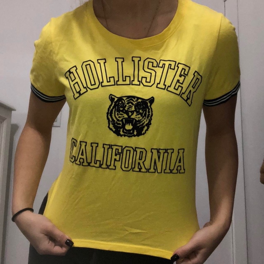 Yellow Hollister crop top